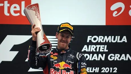 A patra victorie consecutivă îl apropie pe Vettel de titlul mondial