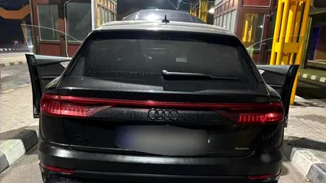 Video / Un SUV Audi Q8 căutat pentru confiscare, depistat de Poliția de Frontieră la Borș