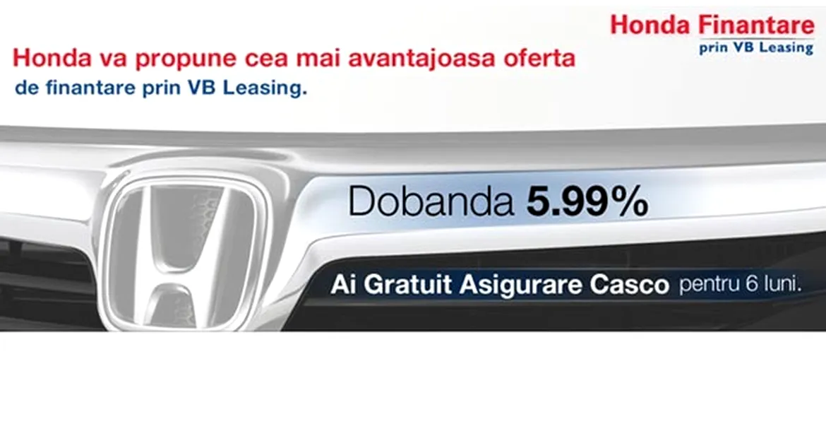 O nouă platformă Honda Finanţare, în colaborare cu VB Leasing Romania