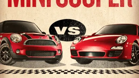 MINI VS Porsche – o provocare îndrăzneaţă