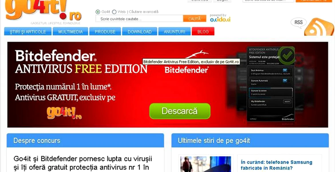Go4it.ro oferă gratuit şi nelimitat licenţe antivirus Bitdefender