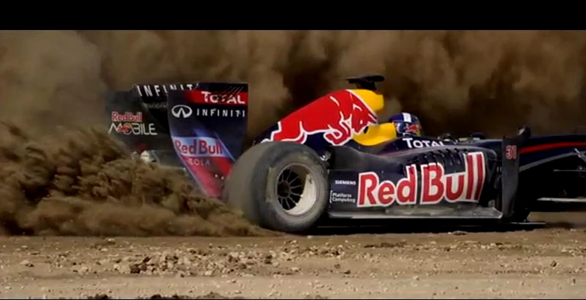 VIDEO: Tauri, cowboys, elicoptere şi Red Bull F1!