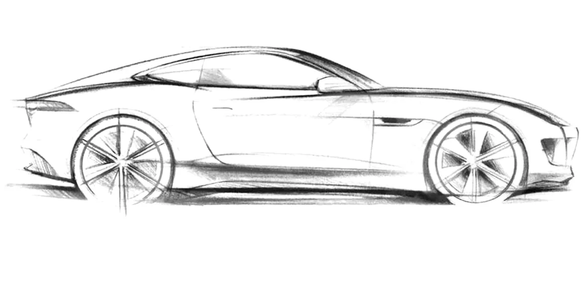 Prima schiţă oficială a noului Jaguar E-Type