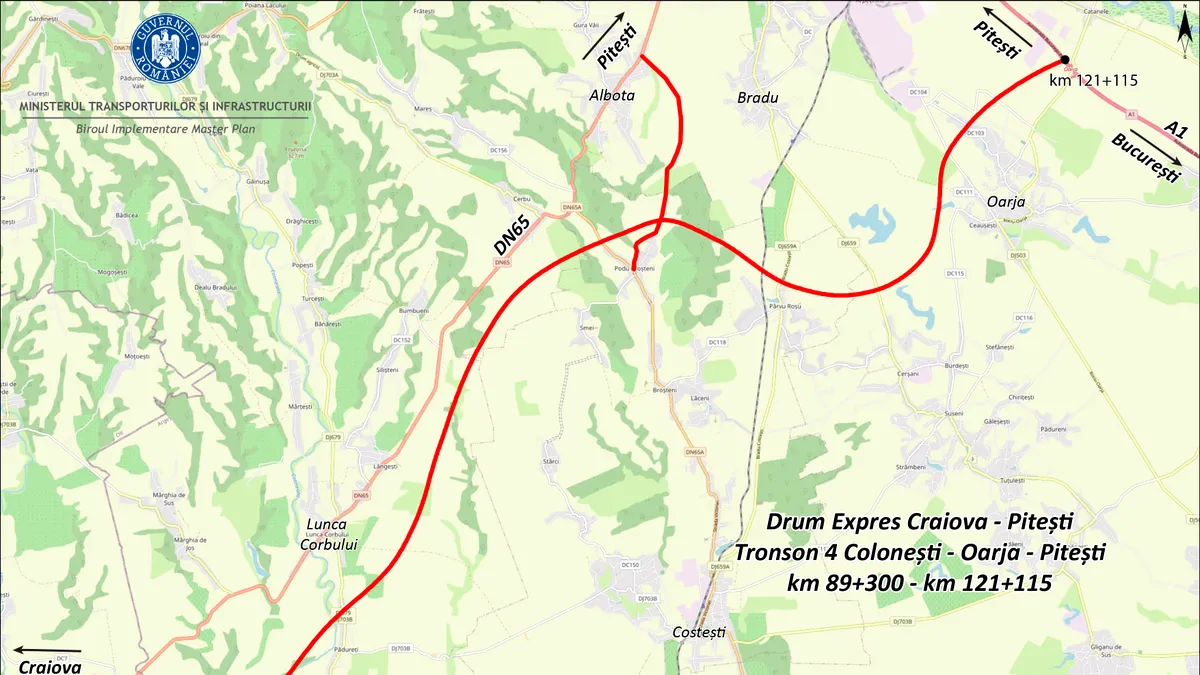A fost semnat contractul pe ultimul tronson al drumului expres DX12 Craiova - Pitești