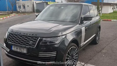 Un Range Rover căutat de autoritățile din Belgia, oprit la intrarea în România