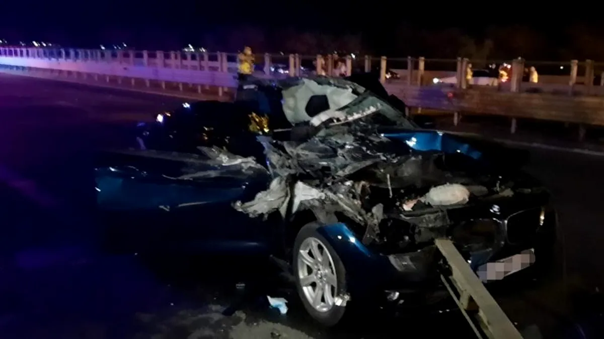 Accident grav pe autostrada București Pitești după ce un TIR a întors - VIDEO