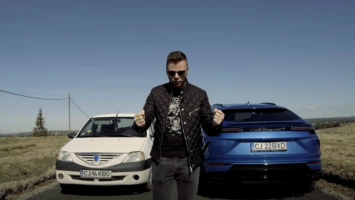 Cursa anului - Dacia Logan cu față versus Lamborghini Urus cu spatele. Care dintre ele va câștiga?