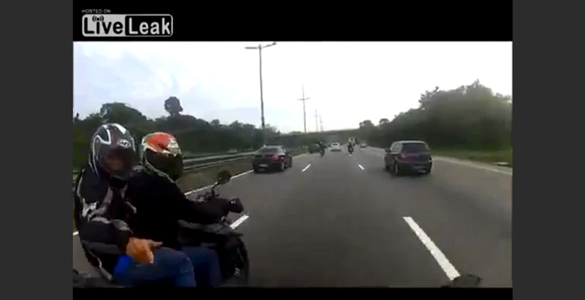 Cursă nebună pentru a scăpa de tâlhari pe o autostradă din Brazilia
