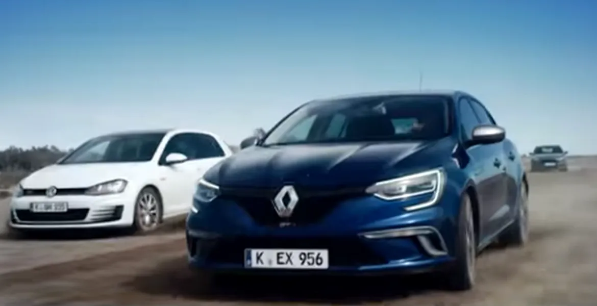 VIDEO. Spotul în care Megane GT bate Golf GTI, Ford Focus ST şi…… Porsche