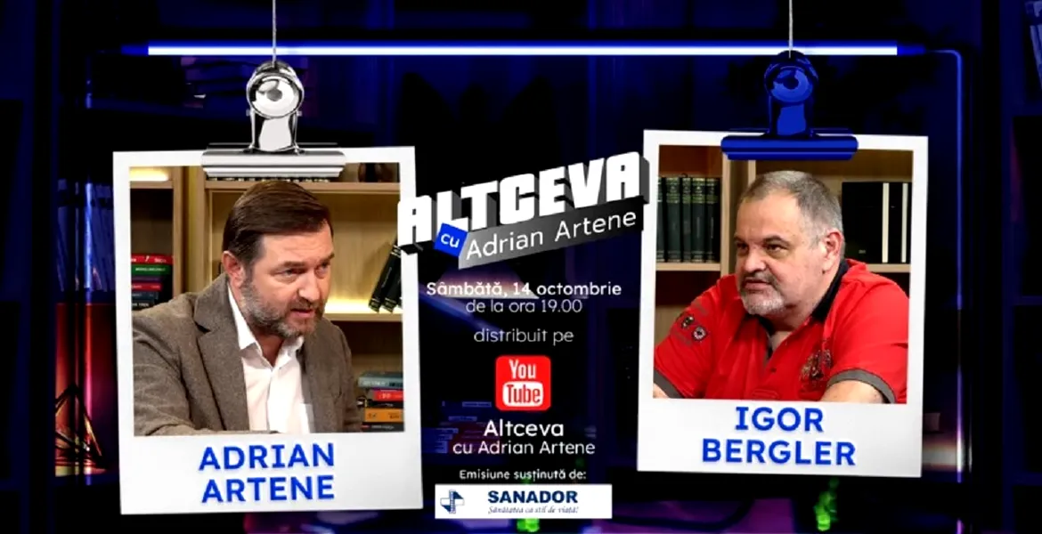 Cel mai vândut scriitor român din ultimele decenii, Igor Bergler, invitat la podcastul Altceva cu Adrian Artene