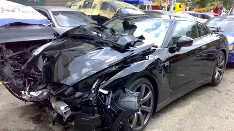 Nissan GT-R - accident în Malayezia