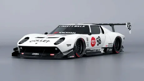 Liberty Walk transformă Lamborghini Miura într-o bestie widebody. Mașina va debuta la Salonul Auto de la Tokyo