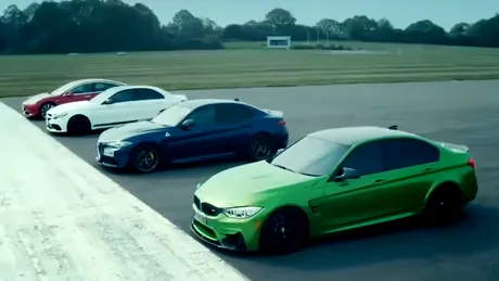 Tesla Model 3 participă la o cursă în linie dreaptă cu BMW M3, Alfa Romeo Giulia Quadrifoglio şi Mercedes-Benz C63 AMG  - VIDEO