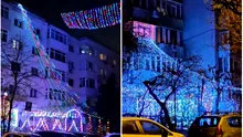 Război al decorațiunilor între vecinii unui cartier bucureștean. Au ajuns să împodobească tot blocul: „Oare cine plătește”