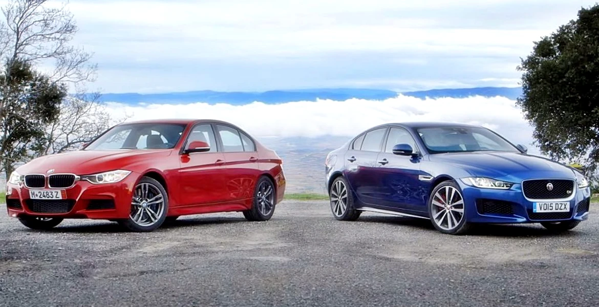BMW 335i M Sport şi Jaguar XE S, faţă în faţă [VIDEO]