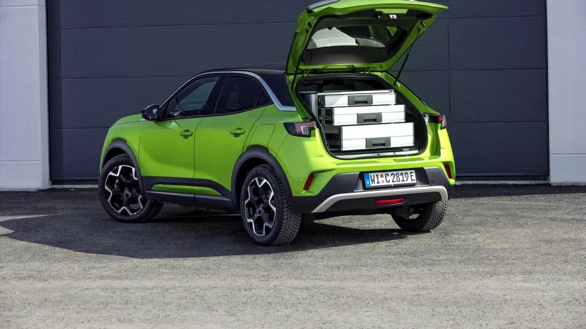Modelul electric Opel Mokka a fost transformat într-un vehicul pentru transport