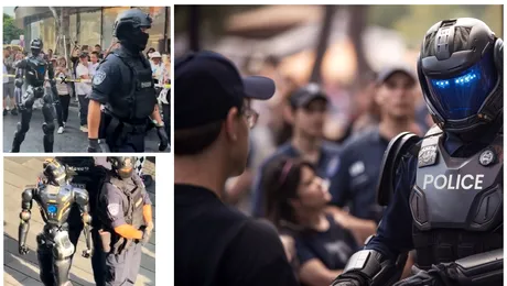 Primii roboți de poliție umanoizi au ieșit să patruleze pe străzile din China. Reacția oamenilor când i-au văzut