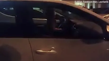 Constanţa - Două fetiţe au fost lăsate singure în maşină şi au pornit motorul - VIDEO
