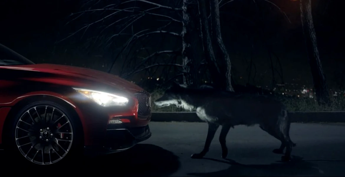 Infiniti Q50 eliberează bestia Eau Rouge într-o reclamă mistică. VIDEO