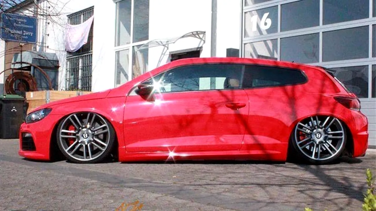 Jante de Bentley pe un VW Scirocco? Se poate! Dar greu, foarte greu...