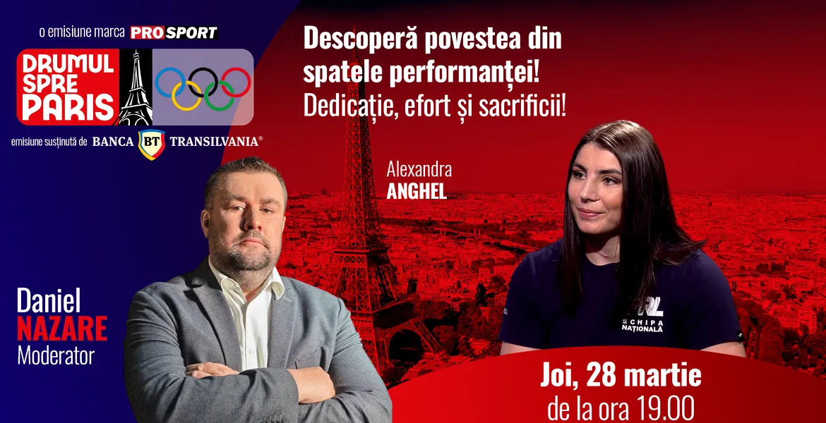 Luptătoarea Alexandra Anghel este invitata emisiunii „Drumul spre Paris” de joi, 28 martie, de la ora 19:00