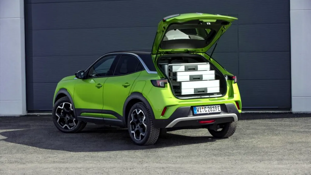 Modelul electric Opel Mokka a fost transformat într-un vehicul pentru transport