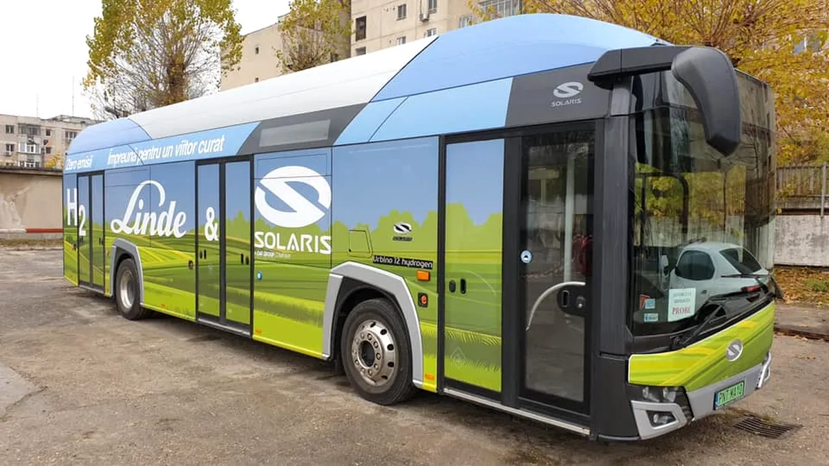 STB testează până pe 2 decembrie un autobuz cu hidrogen