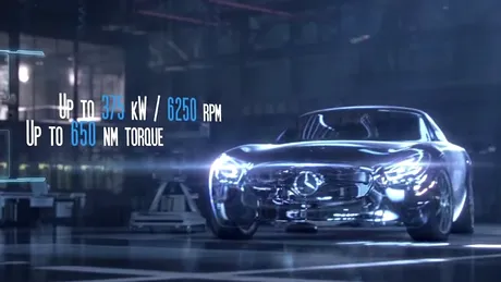 Mercedes-Benz AMG GT, primele informaţii foto şi video cu designul şi motorul sportivei germane