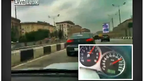 Cu 190 km/h prin Moscova, apoi accident în lanţ! VIDEO