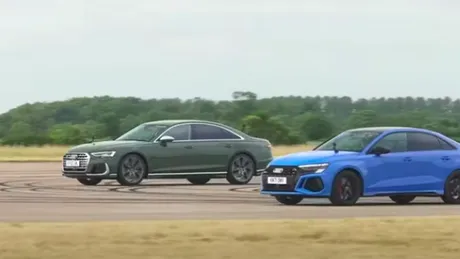 Duel direct între vedetele Audi: RS3 vs. S8 - VIDEO
