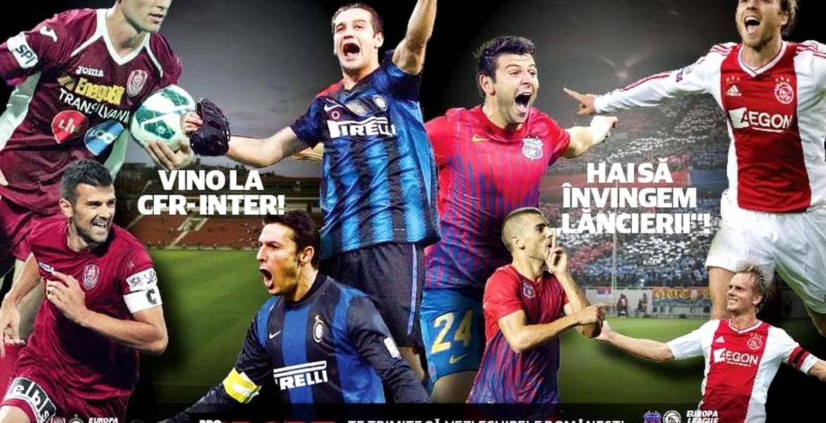 ProSport te trimite la Steaua – Ajax şi CFR – Inter! Câştigă bilete la singurele meciuri care contează în această primăvară