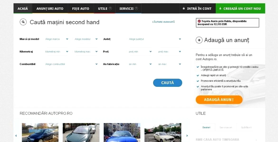 Site-ul Autopro.ro – locul perfect pentru a cumpăra şi vinde maşini
