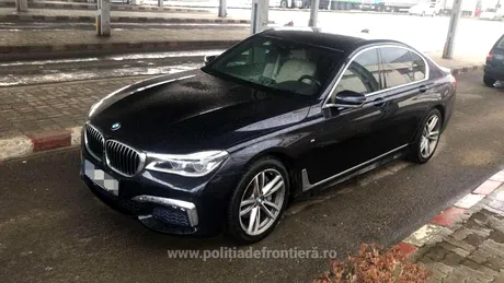 Un BMW Seria 7 estimat la 50.000 de euro a fost confiscat de polițiștii de frontieră
