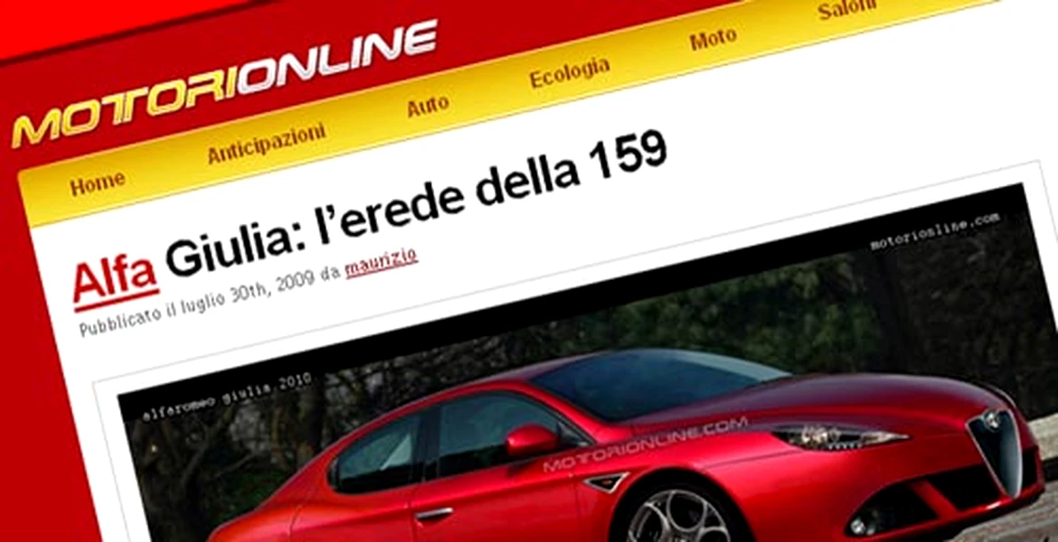 Alfa Romeo Giulia – schiţe noi