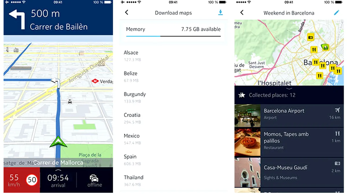 Here, aplicaţia gratuită de navigaţie prin GPS, disponibilă pentru iPhone