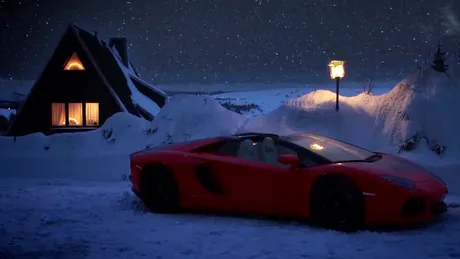 Reclamă de Crăciun pentru Lamborghini Aventador cabrio: timpul e diferit