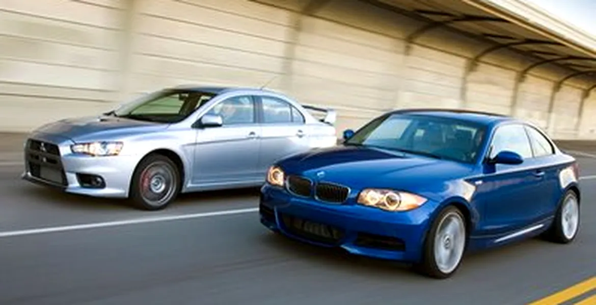 Mitsubishi Lancer EVO X vs. BMW 135i Coupe