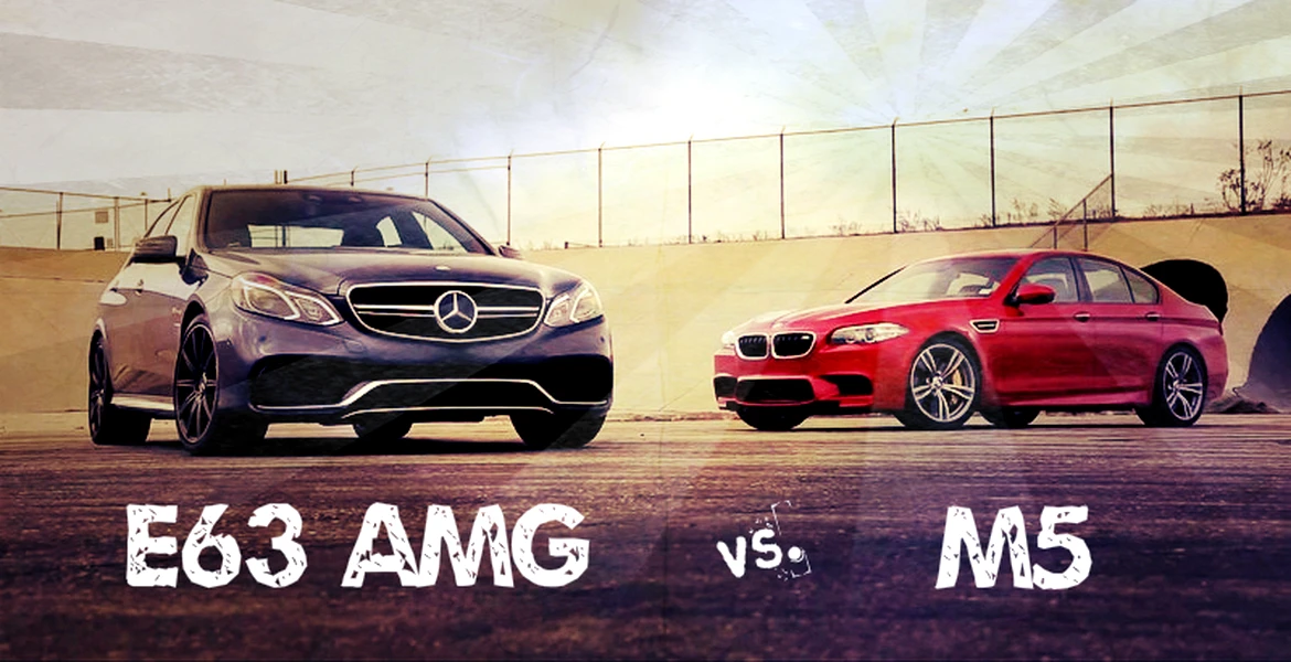 BMW M5 vs Mercedes-Benz E63 AMG S. Cine câştigă? VIDEO