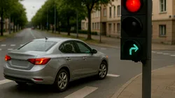 2025: Cum procedezi la semafor roșu cu verde intermitent la dreapta. În ce situație se suspendă permisul?