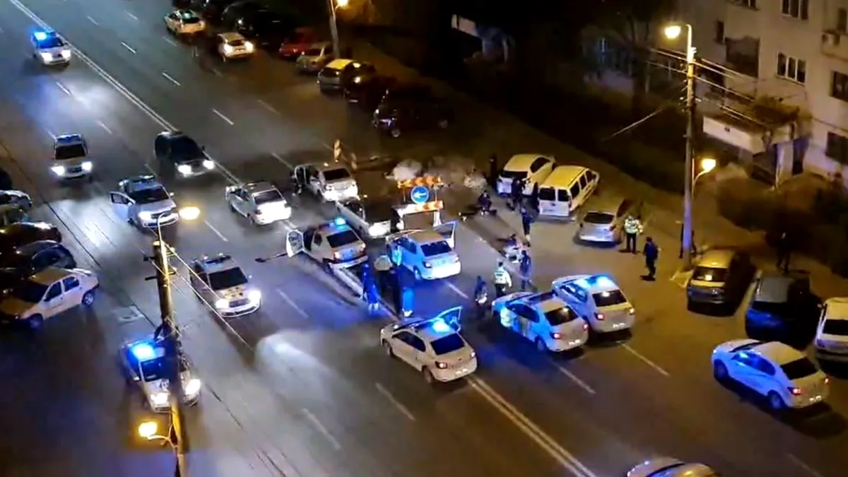 Urmărire ca în filme la Constanța. 12 mașini de poliție în urmărirea unui autoturism