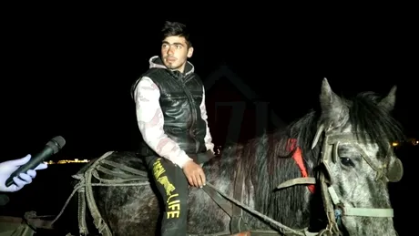 Tânărul oprit de poliție când s-a dus pe cal la maternitate, prins la volan fără permis