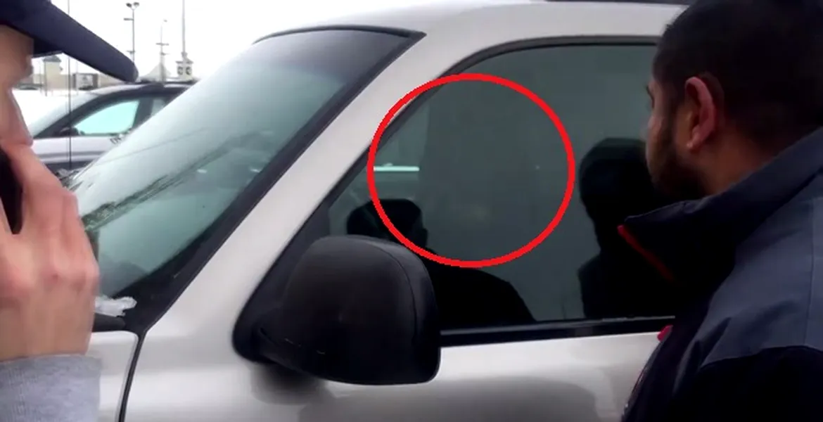 Hoţ de maşini, prins şi ţinut într-o camionetă până a venit poliţia – VIDEO