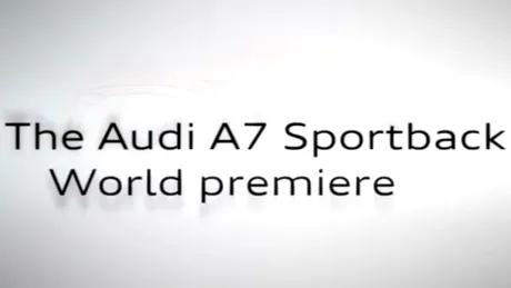 Teaser la Audi A7