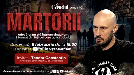Motociclistul care l-a făcut knock-out pe Mircea Badea vine în platoul MARTORII – Duminică, 8 februarie, de la ora 19:00