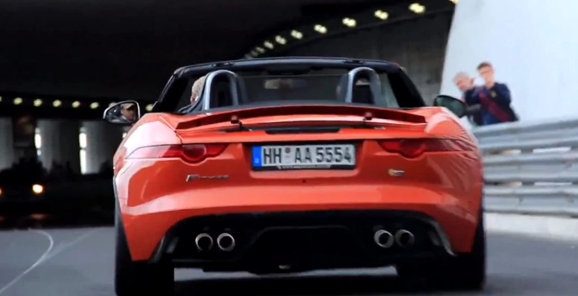 Jaguar F-Type ne bruschează timpanele cu un V8 care sună infernal. VIDEO