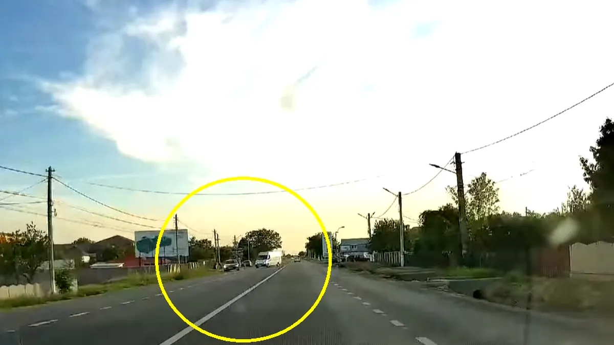 Un șofer evită în ultima clipă un accident: ”Uite așa mori nevinovat pe E85” - VIDEO