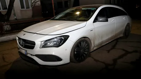 Un Mercedes-Benz CLA furat în Italia a fost găsit în România. Proprietarul a încercat să scape de rate