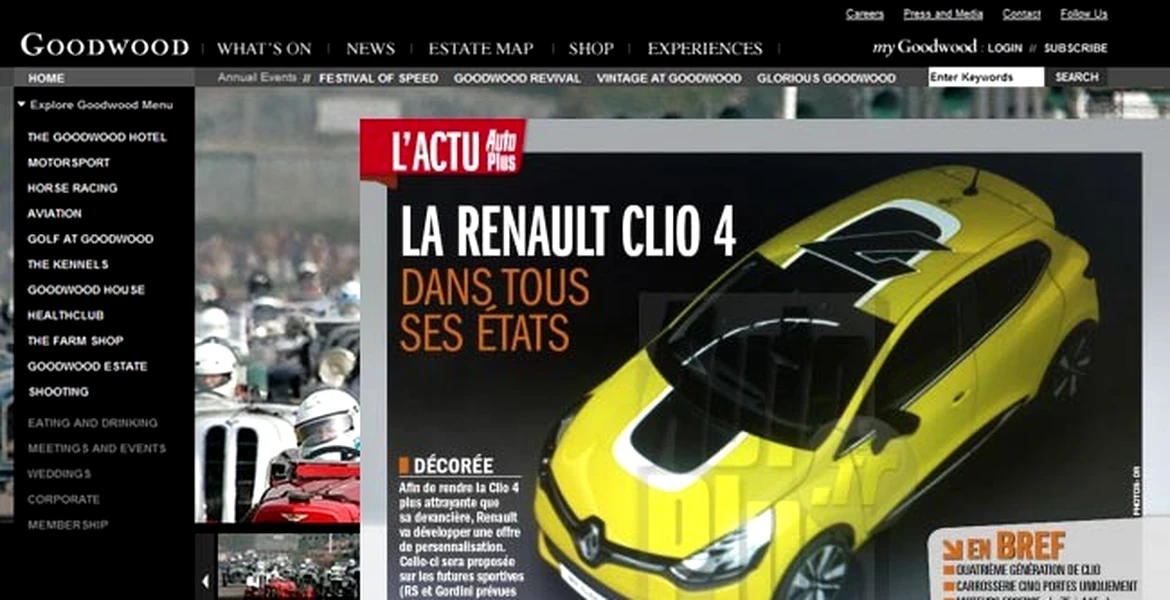 Zvonuri: Renault Clio 4 apare ca şi concept la Goodwood Festival of Speed 2012?