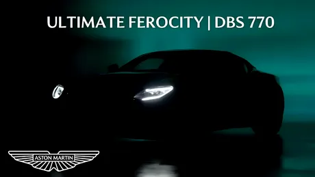 Aston Martin prezintă un nou teaser. DBS 770 Ultimate este forma supremă a supercar-ului britanic - VIDEO