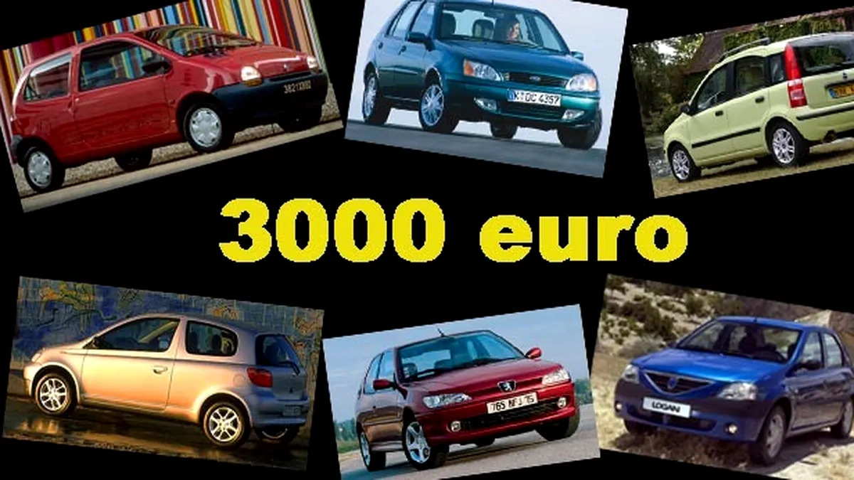TOP 10 maşini second hand de oraş sub 3.000 de euro